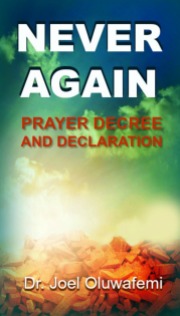 Never Again Prayer Decree Book Cover